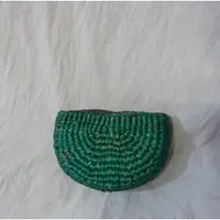 在飛比找蝦皮購物優惠-THAILAND泰國包款) 綠色 手工 編織包 手拿包 化妝