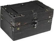 Ipetboom Treasure Chest Vintage Storage Box Hasp Multifunctional Decorative Organizer for Jewelry Cosmetics and Keepsakes Elegant European Design for Stylish Dormitory Decor
