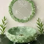 18" Aventurine Stone With Quartz Sink | Handcrafted Crystal Basin