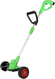 FREEZYMAN Electric Hand Push Lawn Mower Wheel Rechargeable Household Small Multifunctional Lawn Lithium Battery Mower Lawn Mower Cutting Diameter 23 cm (Size : 25TV one Battery and one Charge)