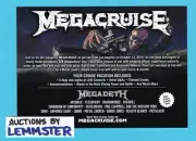 Monsters of Rock Cruise 2019 promo card ad Anthrax Megadeth Beasto Blanco