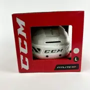 Brand New Large White CCM Fitlite 3DS Helmet