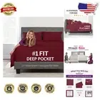 Luxury 21-Inch Extra Deep Pocket King Size Sheets with Zippered Pillowcases