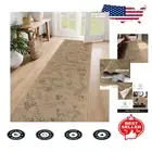 Lightweight Washable Floral Easy Jute Runner 2'5'' x 8' for Indoor/Outdoor Use