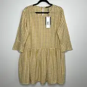 Mister Zimi NWT Autumn Elsa Mustard Gingham Size 16