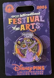 ✨Disney Epcot 2024 Festival Of The Arts Figment Spaceship Earth Pin LR