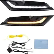 XTevu DRL Turn Signal Light, LED Daytime Running Lamp Pair Compatible with Mazda 3 Axela 2019 2020, Front Bumper Signal Light, LED DRL Replacement Assembly