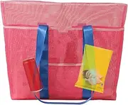 [Generic] Pool Bag - Beach Toy Mesh Bag | Large Capacity Casual Organizer Pouch for Gym Travel Camping Shopping Picnic Outdoor Cruise Sports Vacation
