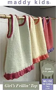 maddy kids Knitting Pattern - ML156 Girl's Frillin' Top