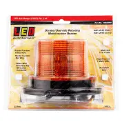LED Autolamps Amber Strobe & Rotating Warning Beacon Light 11-32 Volt Lamp