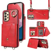 Ring Kickstand Card Bag Leather+tpu Case For Samsung Galaxy A13 4g/a13 5g/a04 4g/a04s 4g