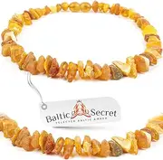 Amber Chain for Dogs, Amber Collar with Leather Strap, Tick Protection for Dogs, Fleas Dogs, Tick Protection Cat, Baltic Amber Raw
