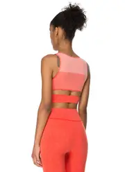 Jerf Womens Lima Red Melange Seamless Crop Top