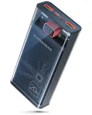 HyperGear ClearCharge XL 20000mAh Transparent PD Power Bank