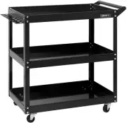 3 Tier Steel Tool Trolley, Tools Storage Trolleys Cart Mechanic Rolling Carts Ga