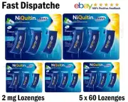 NiQuitin Minis Mint Lozenges – 2 mg, 60 Minis – Pack 5 Expiry 11/2025