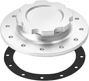 Universal Billet Aluminum 12 Bolt Fuel Cell Cap Flush Mount Oil Tank Cover Compatible For Fuel Surge Tank Car Accessories SLFCC-01SL