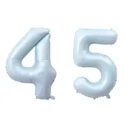 Number Forty Five Balloon Pastel Blue Sky Blue Light Blue 32" Large Party