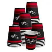 Premium 8 oz. Coffee Cups - 300 Pack - Leak-Proof Disposable Hot Beverage Cups