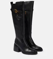 [See By Chloe] See By Chloé Averi leather knee-high boots AU 4 black