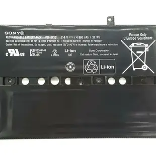 索尼 SONY VGP-BPS31 4芯 原廠電池 Vaio Duo 11 SVD11 SVD112 BPSC31 SONY VAIO SVD11 Duo11 內建