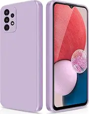 [GiiYoon] Case Compatible with Samsung Galaxy A13 4G, High-Quality Liquid Silicone Case, All-Round Protection Mobile Phone Case, Scratch-Resistant, Soft Microfibre Lining - Purple