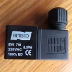 AMISCO 電磁閥線圈 EVI 7/9   AC220V 5VA 6V 8.5VA 4V210  原裝接線盒
