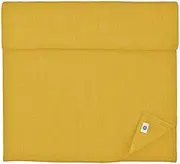 Linen & Cotton Table Runner Cloth Hygge in 100% Linen, Mustard Yellow (40 x 180 cm) Washable Rectangle Runner for Home Decoration Kitchen Dining Party Festival Brunch Christmas