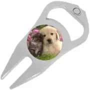 Puppy Kitty Golf Ball Marker Divot Repair Tool Bottle Opener