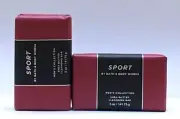 2 New Bath & Body Works Men's SPORT Cleansing Bar 5 oz
