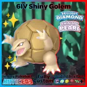 ✨ Shiny GOLEM 6IV ✨ Pokemon Brilliant Diamond and Shining Pearl lv100 +EVs