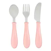 Stainless Steel Cutlery Set of 3 - Old Pink