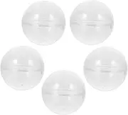 FUNNETOYU 5pcs High Transparency Round Clear Fillable Candy Storage Containers for Vending Machines Party Favors and Toy Prize Surprises