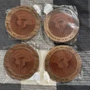 4 NEW Teeling Whiskey Coasters (lot of FOUR) Brown (For Drinks/Cups)