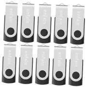 Elite 10-Pack of 2GB USB 2.0 Black Swivel Flash Drives Thumb Drives with 12