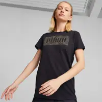 在飛比找momo購物網優惠-【PUMA】上衣 女款 短袖上衣 運動 歐規 LOGO FI