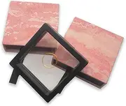 Faleior 2-Pack PE Film Suspension Jewelry Storage Boxes – Transparent Drawer-Style Gift Boxes for Rings, Necklaces, Earrings, Perfect for Birthdays, Anniversaries, Valentine’s Day, and More