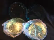 NEW Tupperware set of 4 Prism plates - TURQUOISE - FREE SHIPPING!