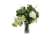 50cm Hydrogena & Orchid Artificial Flower Bunch Arrangement Decor Bouquet Green