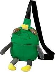 [Vseutiac] Plush Crossbody Bag Vacation Cartoon Comfortable Portable with Adjustable Strap
