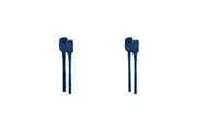 4pc Tovolo Flex-Core All Silicone Nylon Mini Spatula Spoonula Deep Indigo