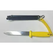 SCUBA Divers Knife Sharp Tip Long 17cm with Harness Sheath