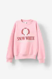 [Cotton On Kids] Cotton On Kids - Snow White Oversized Crew - Lcn dis snow white/blush pink 9-10 LCN DIS SNOW WHITE/BLUSH PINK