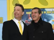 Tom Kenny Antonio Banderas at the World Premiere of The SpongeBob - Old Photo