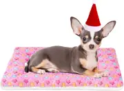 Dog Bed Crate Pad Ultra Soft Pet Bed with Cute Star Print Washable Crate Mat for