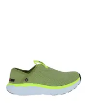 Green Slip-On Sporty Sneakers - Coloured Pattern. - Green