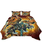 Cool Fantasy Weapon Orange Dragon Thunder Blade Coverlet