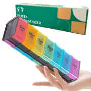 Extra Large Pill Organizer XXL Pill Box 7 Day Weekly Pill Organizer with AM PM