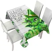 Green Clover St Patricks Day Lil Dragon Tablecloth