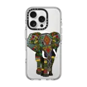 iPhone 16 Pro Clear Case MagSafe Compatible floral elephant transparent